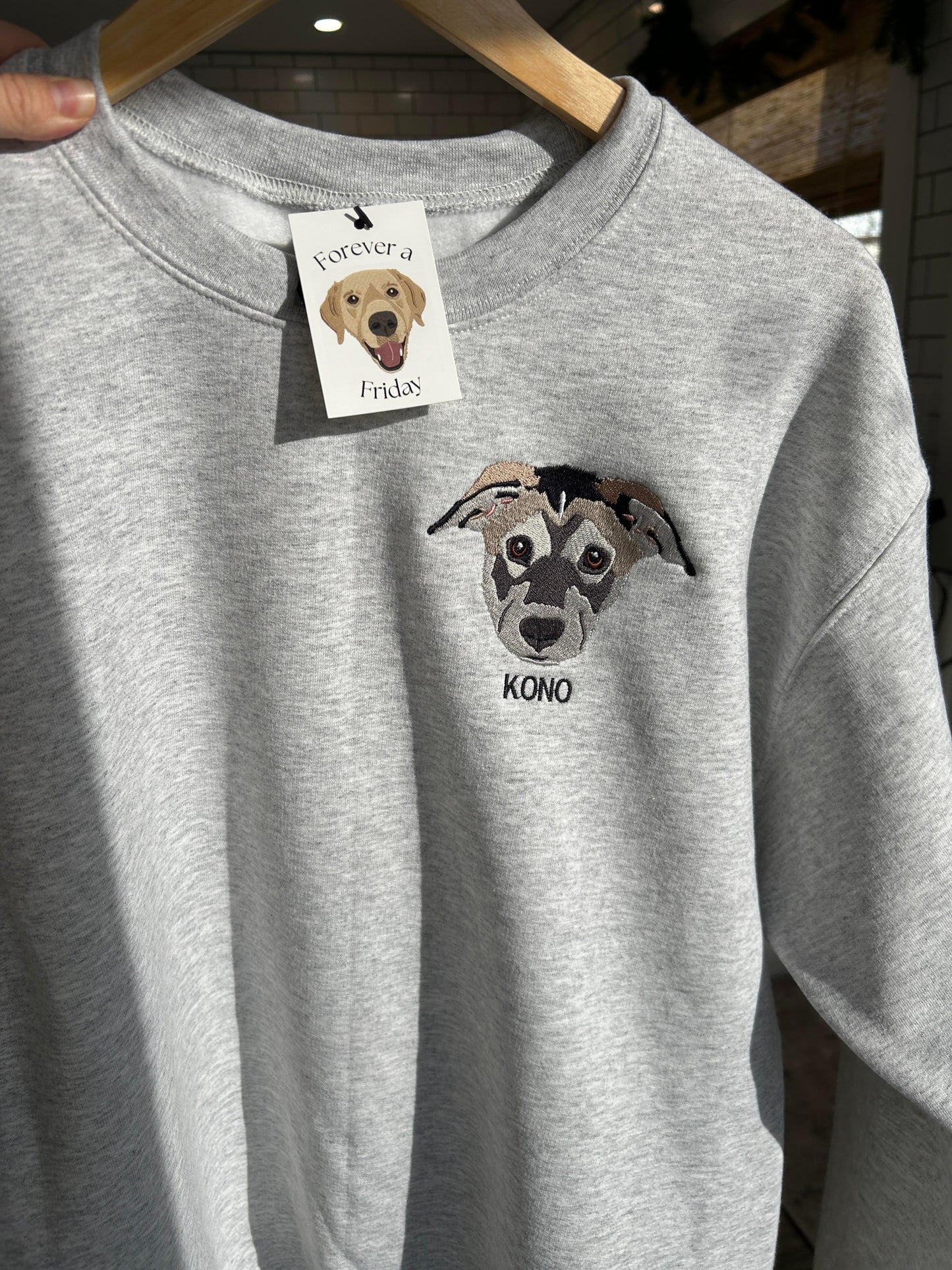 Embroidered Pet Portrait Sweater