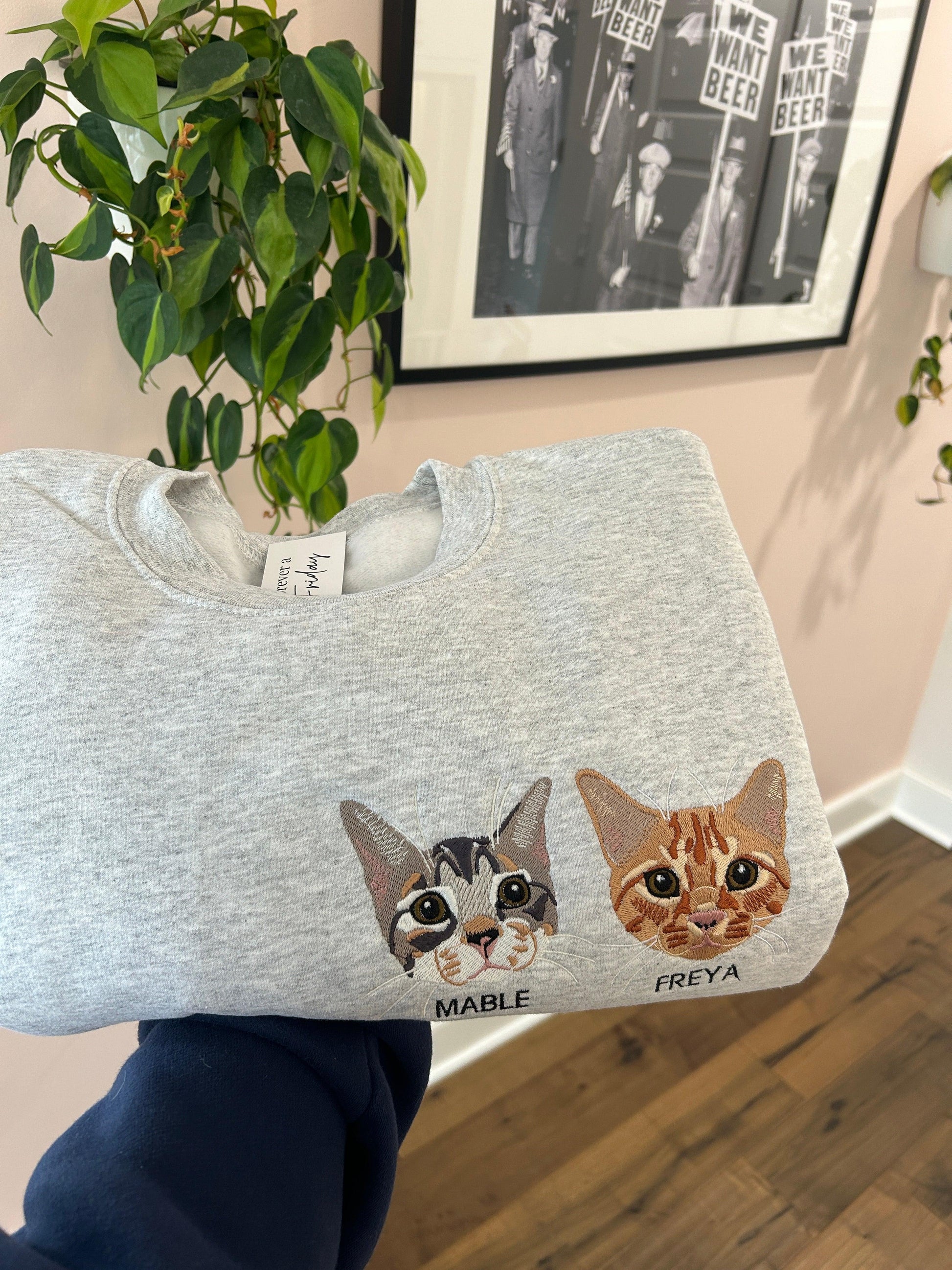 Embroidered Pet Portrait Sweater - Forever a Friday