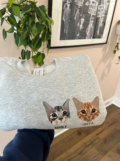 Embroidered Pet Portrait Sweater - Forever a Friday